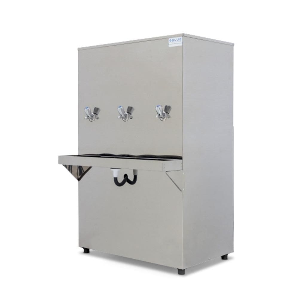 Bebedouro Purificador Industrial Blue Coluna 3 Torneiras Gelada 100L PIC100L220VG-3T Inox 220V