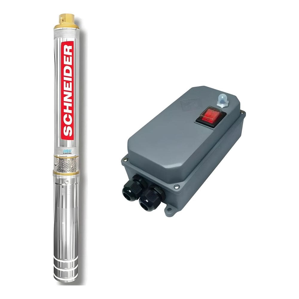 Bomba Submersa Schneider Caneta Poço 1,5cv + Painel Box 220V