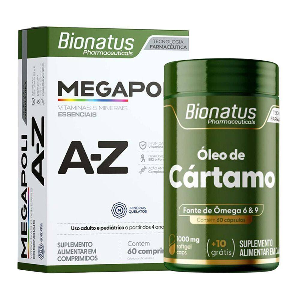 KIT Óleo De Cártamo + Megapoli A-Z 60 Comprimidos Bionatus