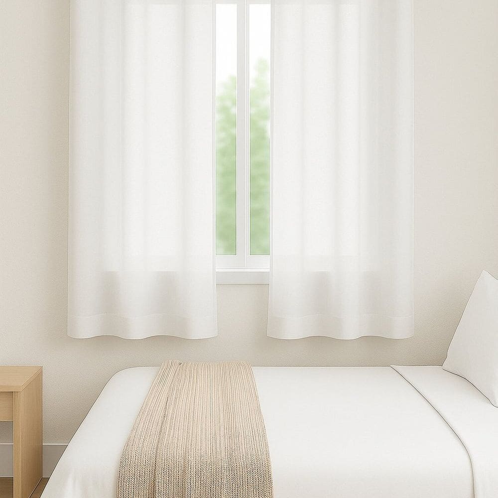 Cortina Voil com Forro 270cm X 170cm Sutille Basic Branco