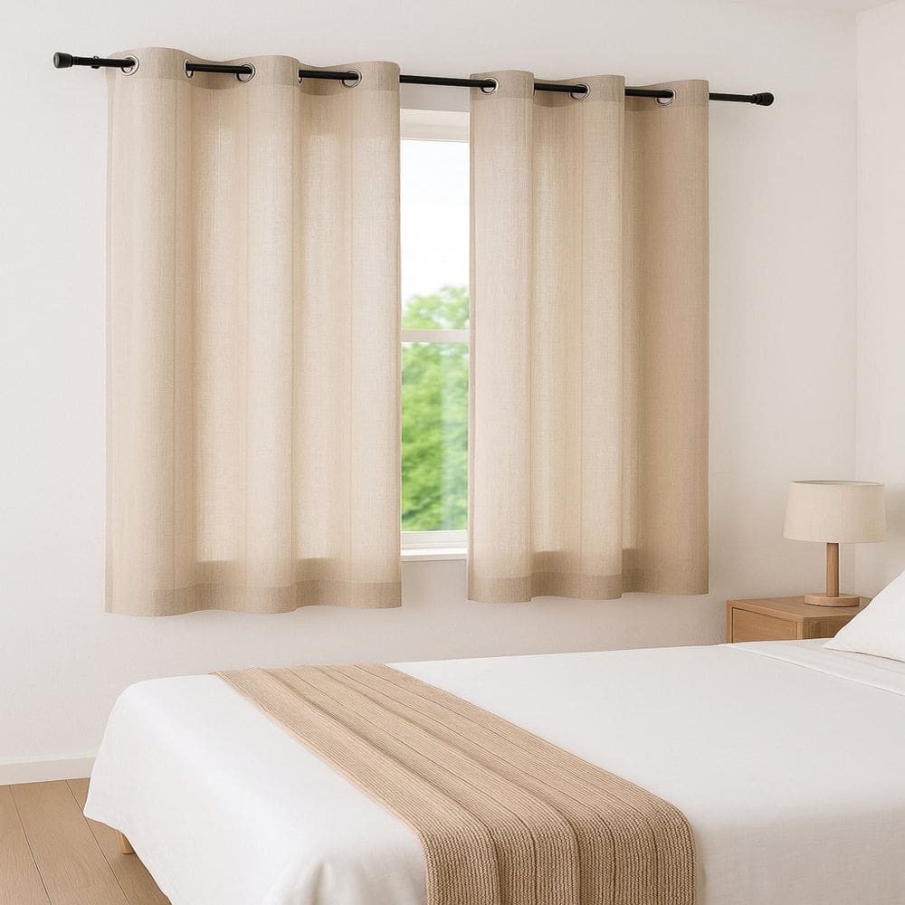 Cortina Tecido com Forro 270cm X 170cm Sutille Trend Bege