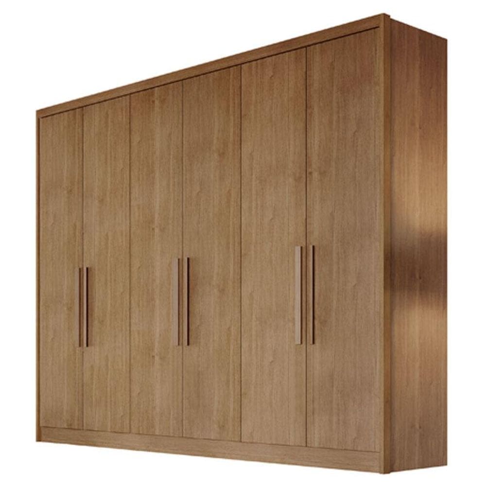 Guarda Roupa Casal New Messina 6 Portas 4 Gavetas Cumaru 23 - Novo Horizonte