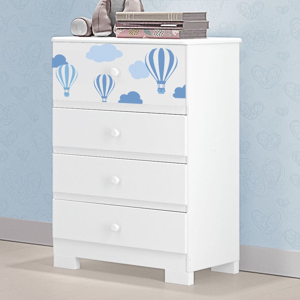 Cômoda Infantil Happy 100% MDF Tuboarte 4 Gavetas