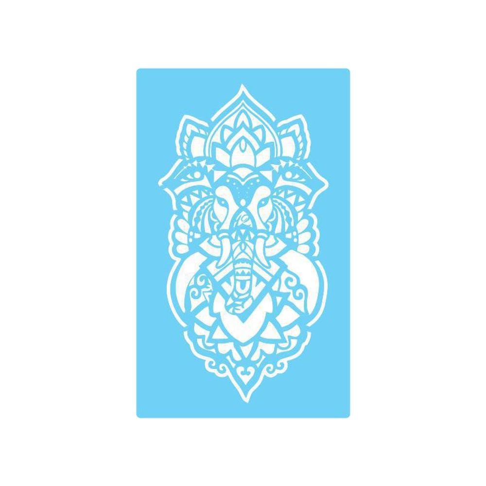 Stencil De Parede Tamako Estampa Elefante 55X90Cm - Ref 532