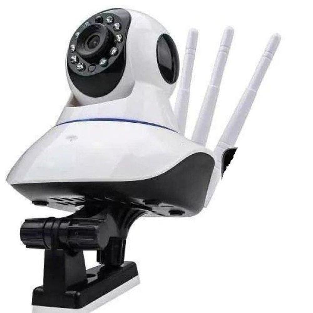 Câmera Ip Sem Fio 360° 3 Antenas Hd Wifi Rj45 Visão Noturna