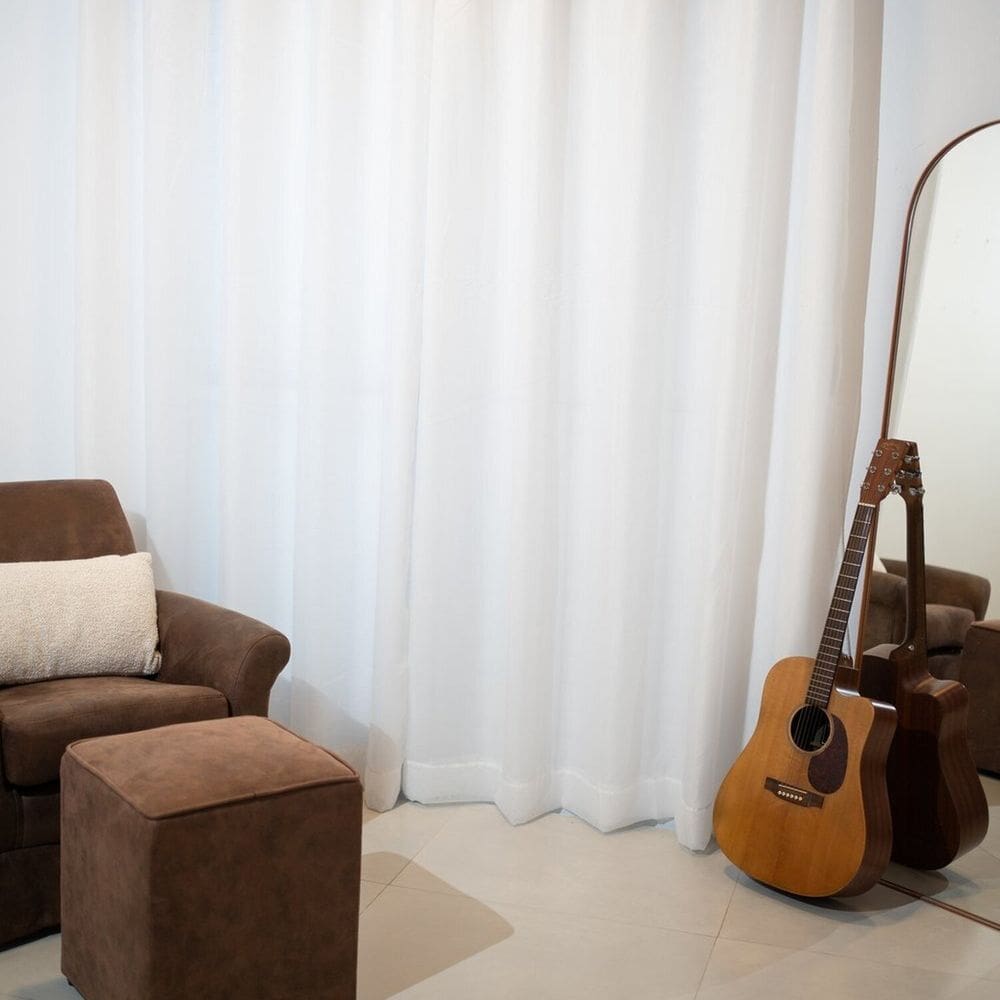 Cortina Voil com Forro 270cm X 230cm Sutille Basic Bege