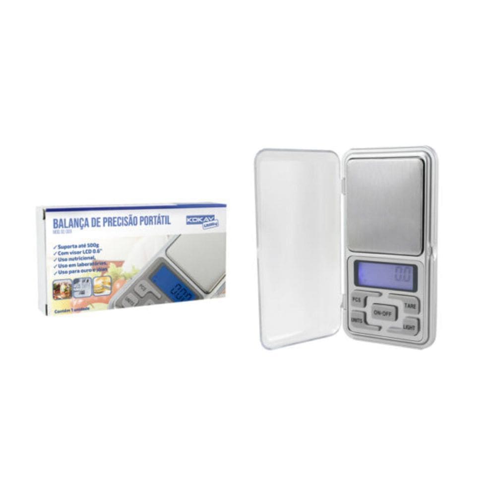 Balança Digital Alta Precisão 0,01G A 500G Calibrada Kokay