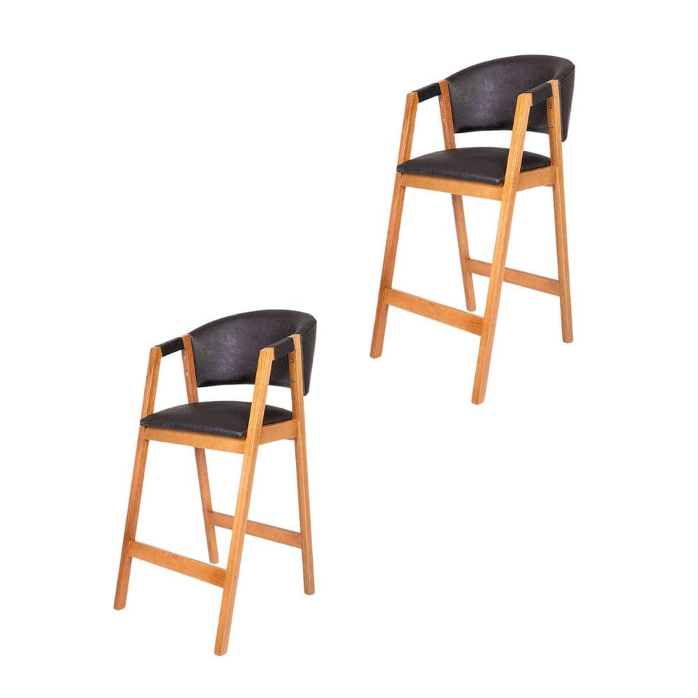 Kit 2 Banquetas Courino Restaurante Bares Cozinha Hibisco Preto