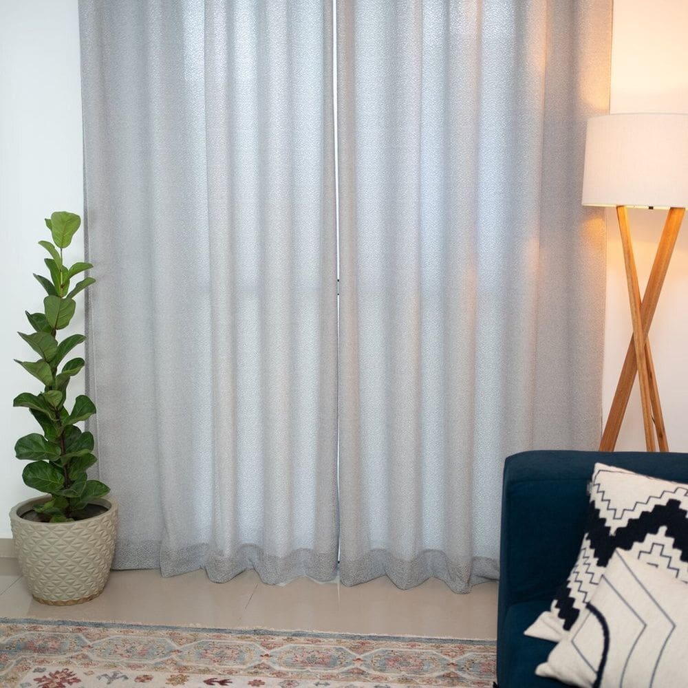 Cortina Tecido com Forro 360cm X 260cm Sutille Trend Cinza