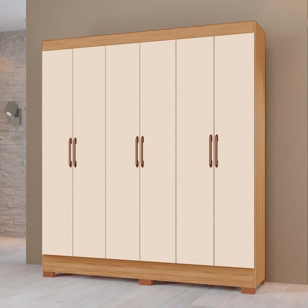 Guarda-Roupas Dakota 100% MDF 6 Portas 2 Gavetas Tuboarte