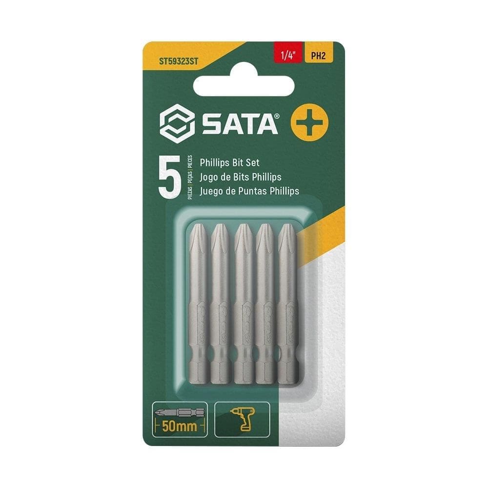 Ponta Sata Bits Phillips PH1 1/4 50mm SM - Embalagem com 5 Unidades