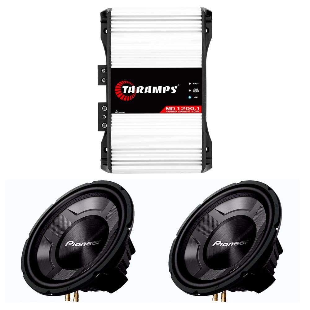 Kit 2 Sub Pioneer Tsw3060 12 Pol + Taramps Md1200.1 2 Ohms