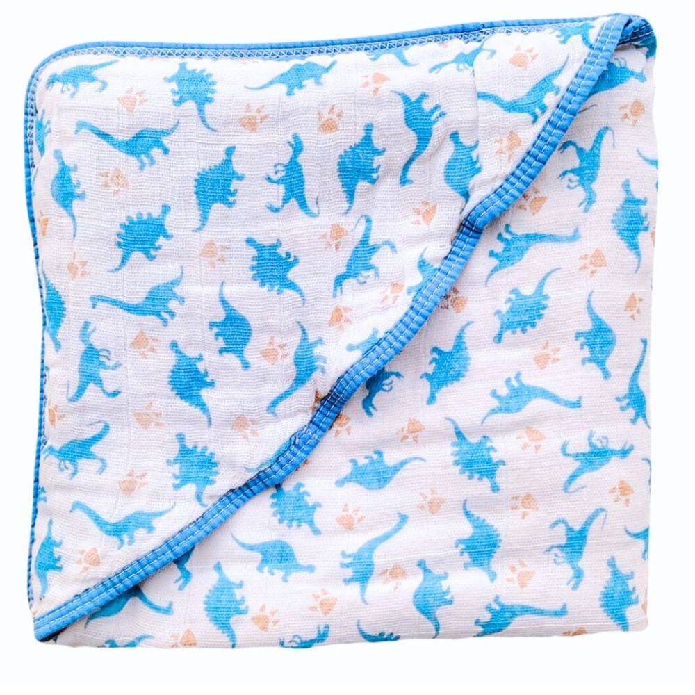 Toalha de Banho Bebe Fralda Soft com Capuz 100% Algodão Enxoval Menino Grossa 3 camadas Enxoval