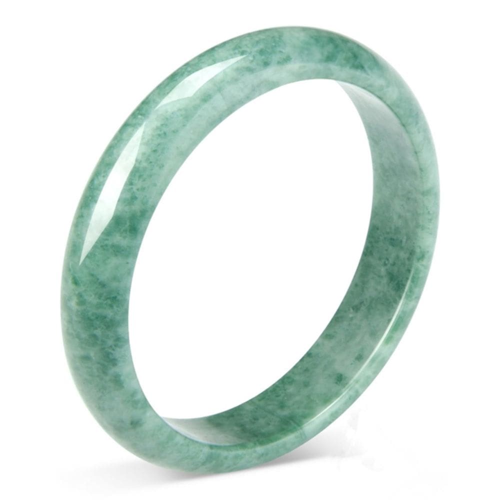Pulseira de jade Landical, 6-6,2 cm de diâmetro interno, verde natural