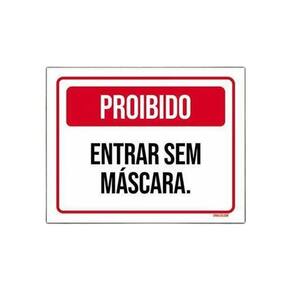 Placa De Sinalização - Proibido Entrar Sem Camisa 36X46