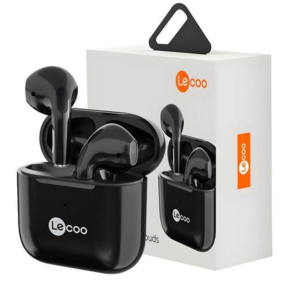 Fone De Ouvido Bluetooth 5.1 Tws Ew310bk Preto Lecoo