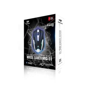 Mouse Gamer Optico Mg-11Bsi Preto/Prata Usb C3 Tech