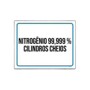 Placa Sinalização - Nitrogênio Cilindros Cheios 36X46