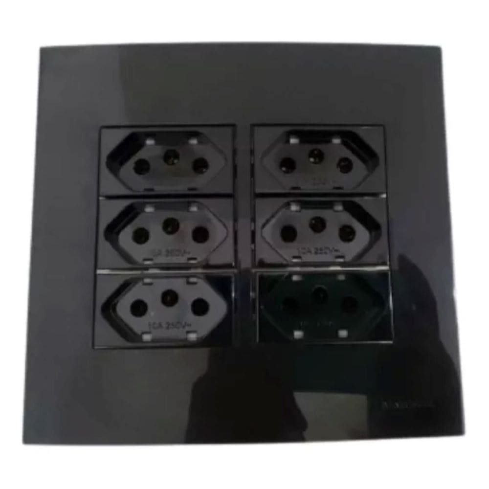Espelho 4X4 Conjunto 6 Tomadas 10A Ou 20A Margirius