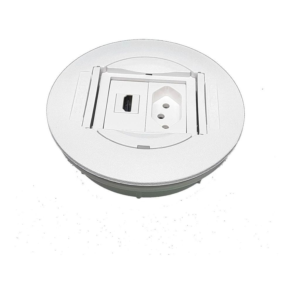 Mini Caixa de Embutir Redonda 1 Tomada 1 HDMI
