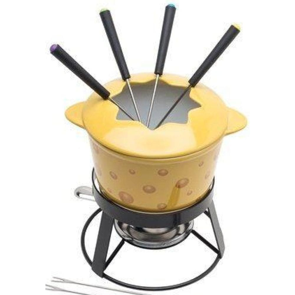 Conjunto De Fondue Amarelo 11 Peças Cheese Bon Gourmet
