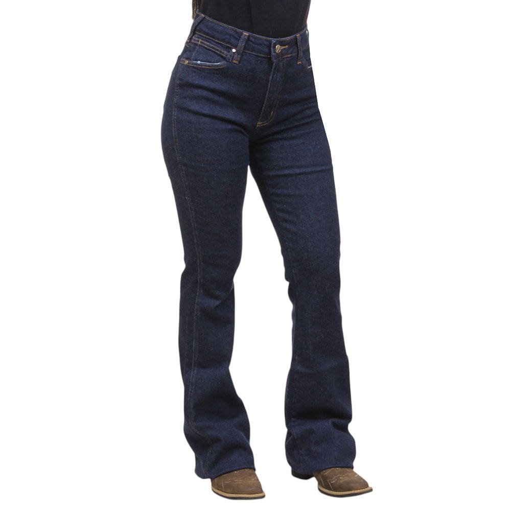 Calça Jeans Feminina Azul com Elastano Flare Wrangler 38434