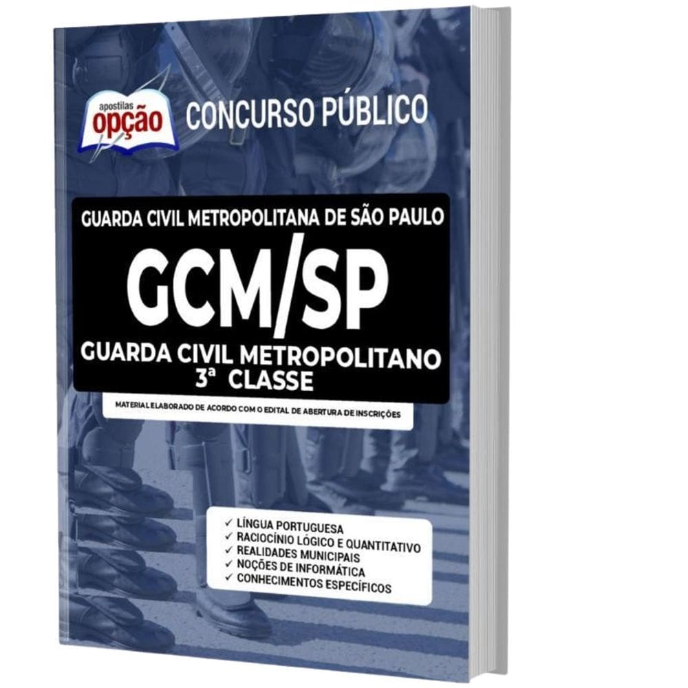 Apostila Gcm Sp - Guarda Civil Metropolitano - 3 Classe