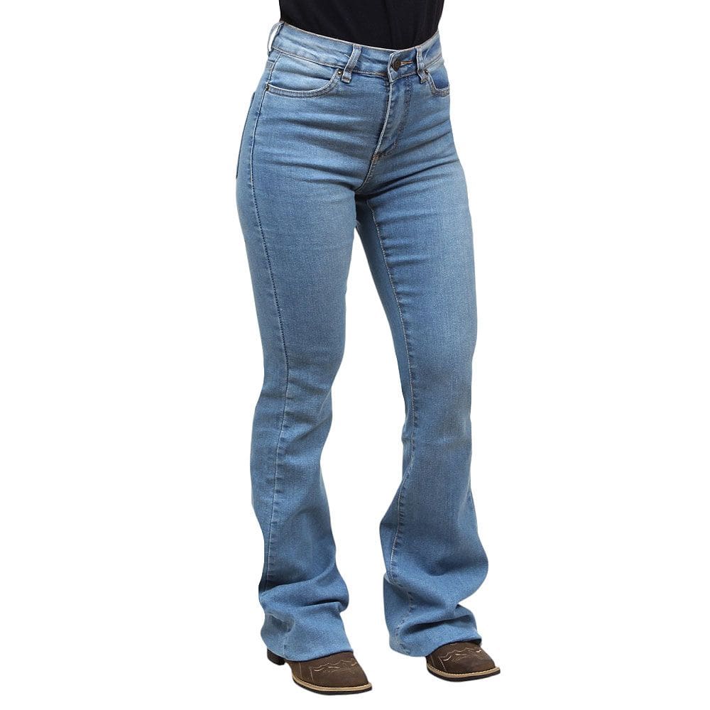 Calça Jeans Feminina Boot Cut Azul Tassa 38258