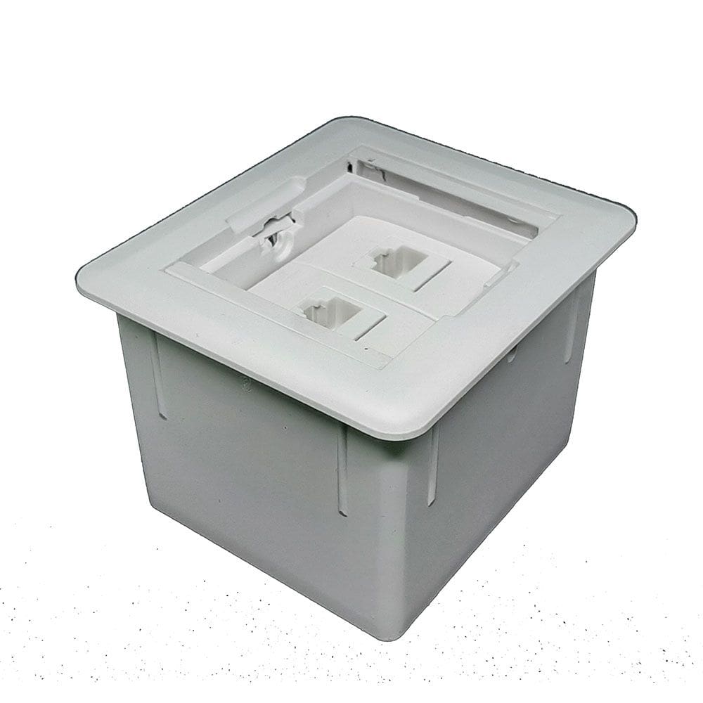 Mini Caixa Universal Quadrada 2 Tomadas Rj45