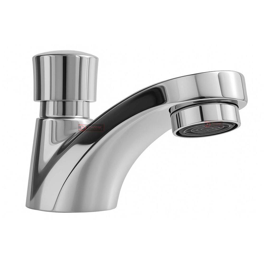 Torneira Aço Inox 304 Automática de Pia Banheiro Lavatório Botão Temporizador Cromada Alto Padrão Antivandalismo Lavabo