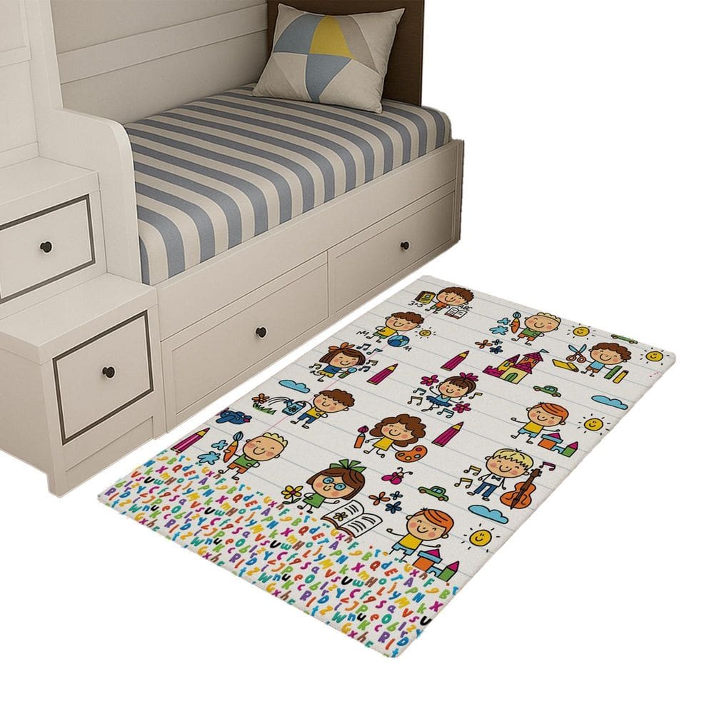 Tapete Infantil Estampado 1,00 X65 Decorativo Antiderrapante