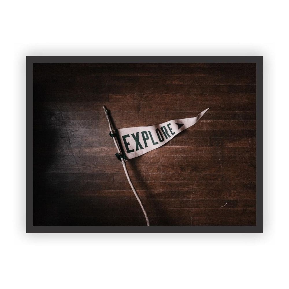 Quadro Decorativo Paisagens Variadas Moldura Preta Mod 29