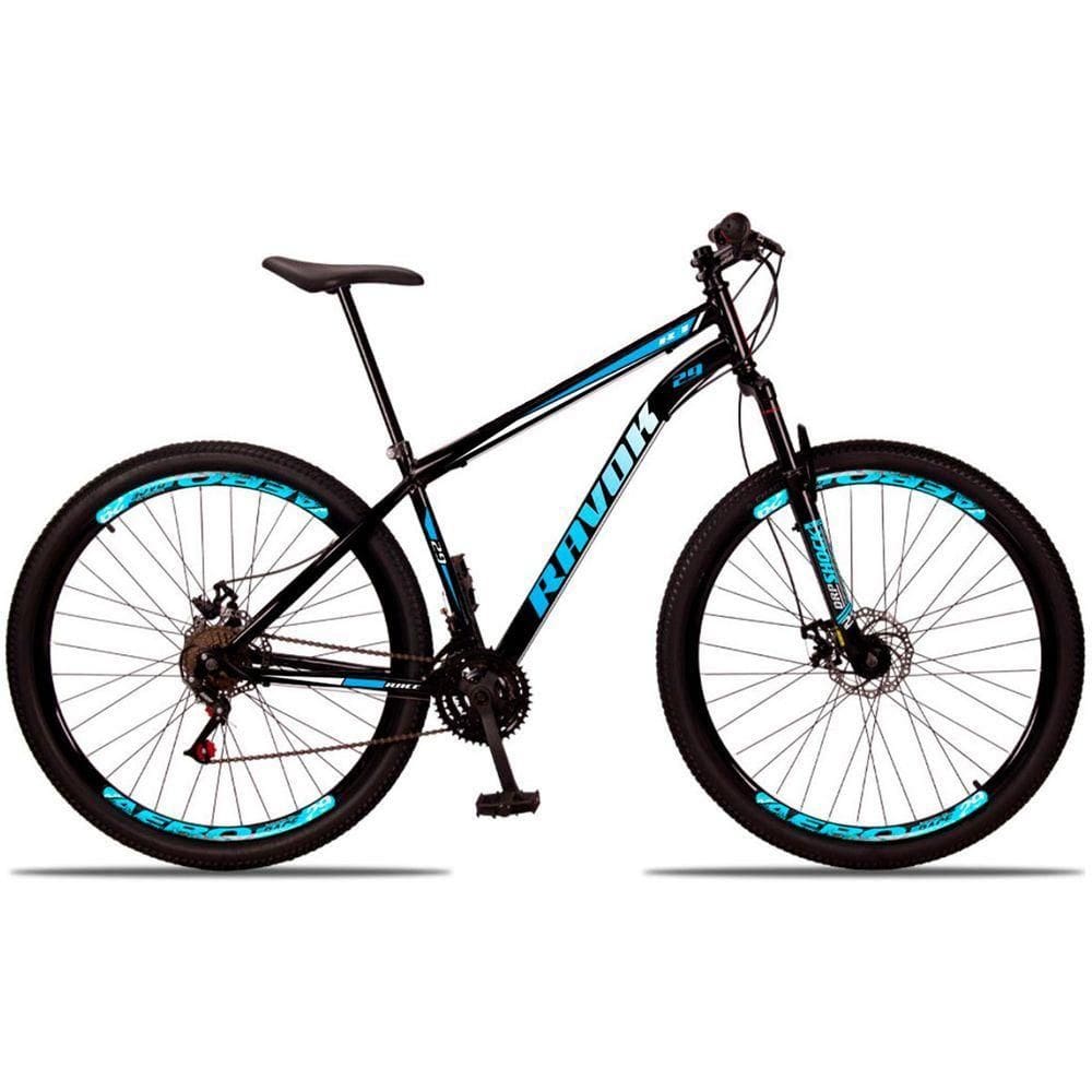Bicicleta Aro 29 Suspensão Shimano Bike 21 Marchas Aço Azul