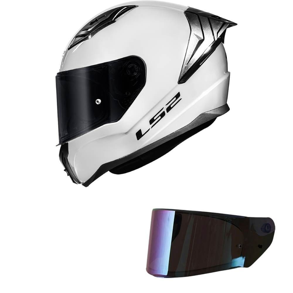 Capacete LS2 FF810 Vigo Monocolor Branco Mais Viseira Camaleão