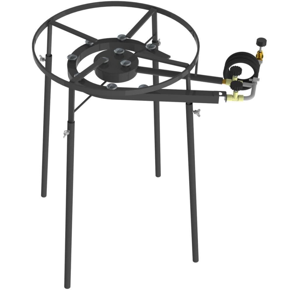 Fogareiro Redondo Pedestal Boca Dupla 10 Caulins Gás Progás