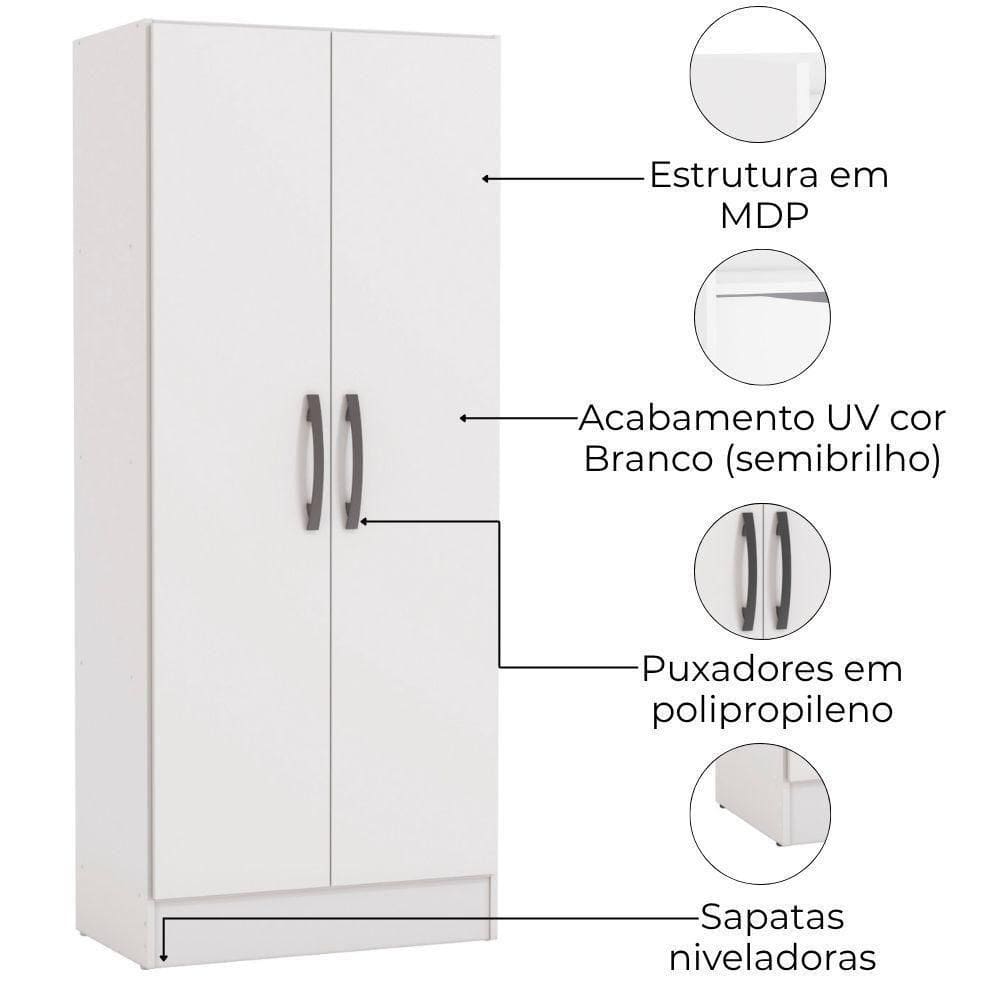 Armario Multiuso 2 Portas 137x57 Cm N409 | Casas Bahia
