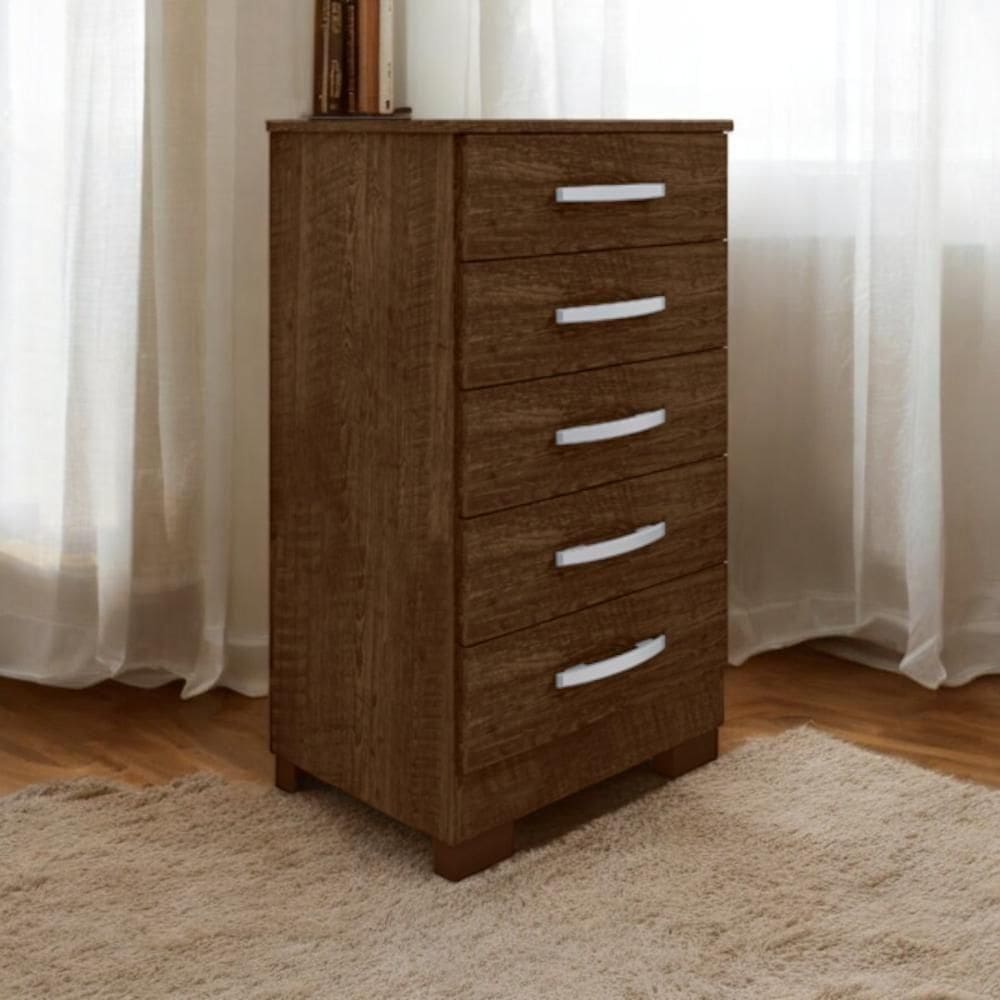 Cômoda 05 Gavetas Espaçosa Pétala Malbec