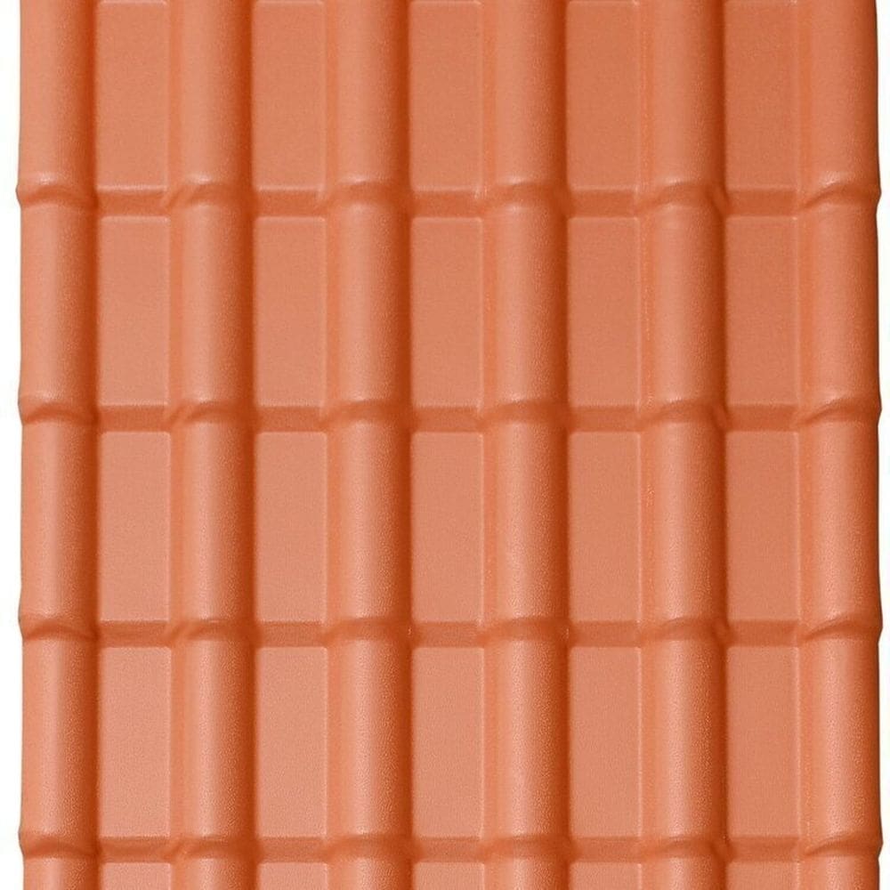Kit com 15 Telhas Pvc Colonial 1,98m X 0,88m X 1,7mm 6 Ondas com Kit Fixação Lux Telhas Ceramica