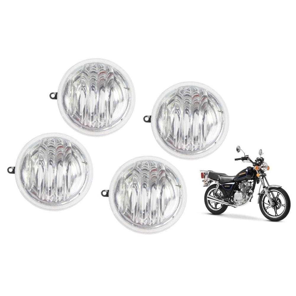 Jogo 4 Lente Pisca Seta Cristal Intruder 125
