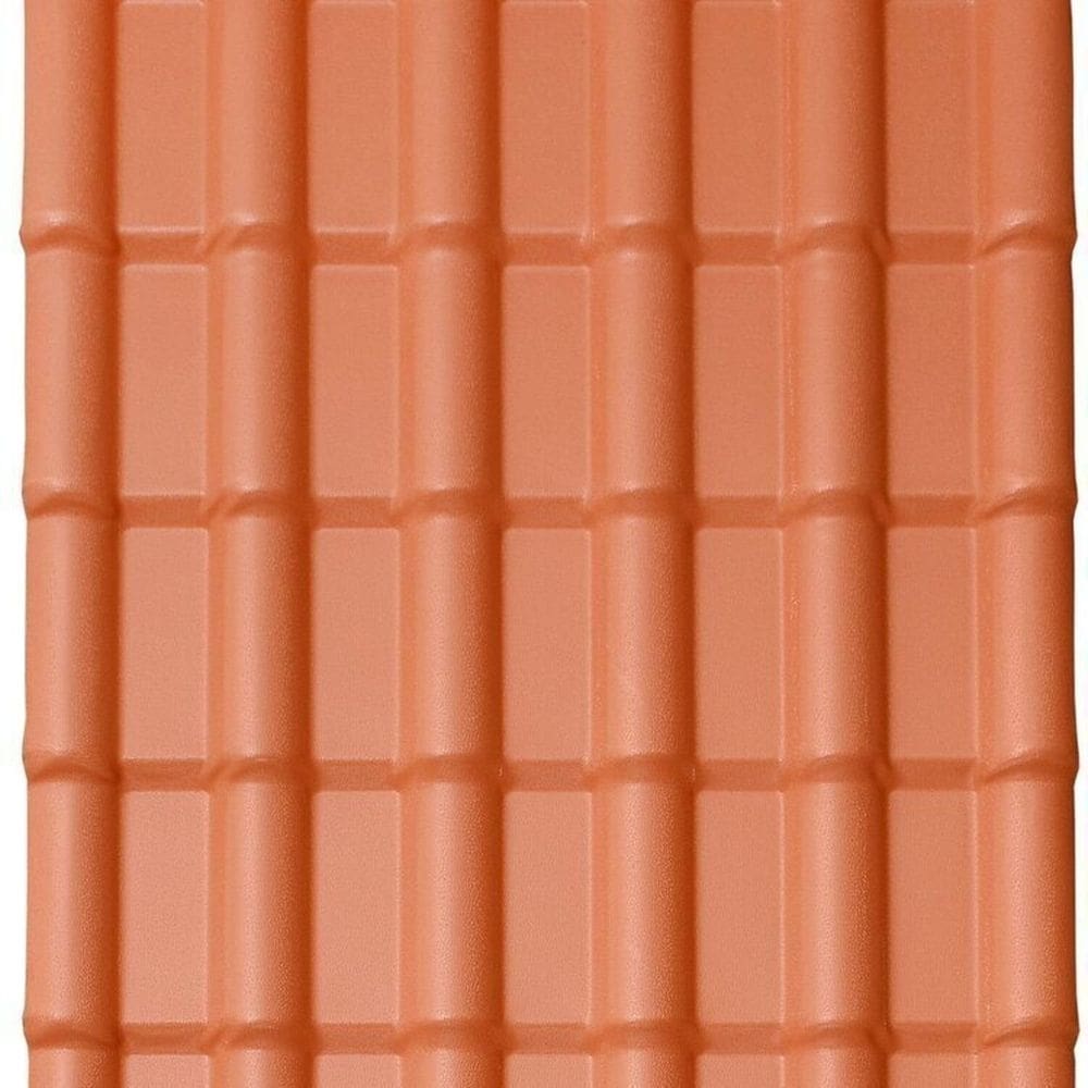 Kit com 15 Telhas Pvc Colonial 3,30m X 0,88m X 1,7mm 6 Ondas com Kit Fixação Lux Telhas Ceramica