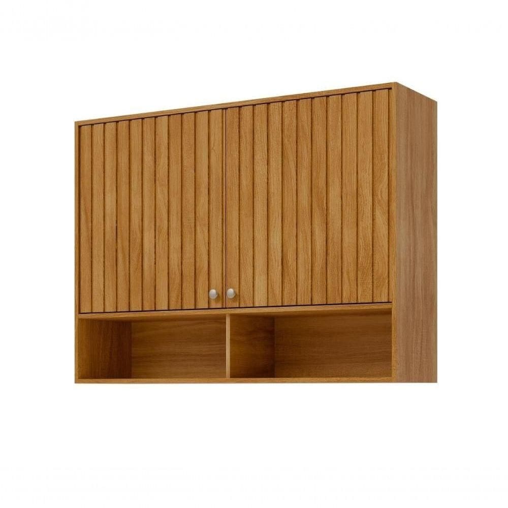 Armário Aéreo De Cozinha 100% MDF 120 Cm 2 Portas Divina Mgm Móveis Cinamomo