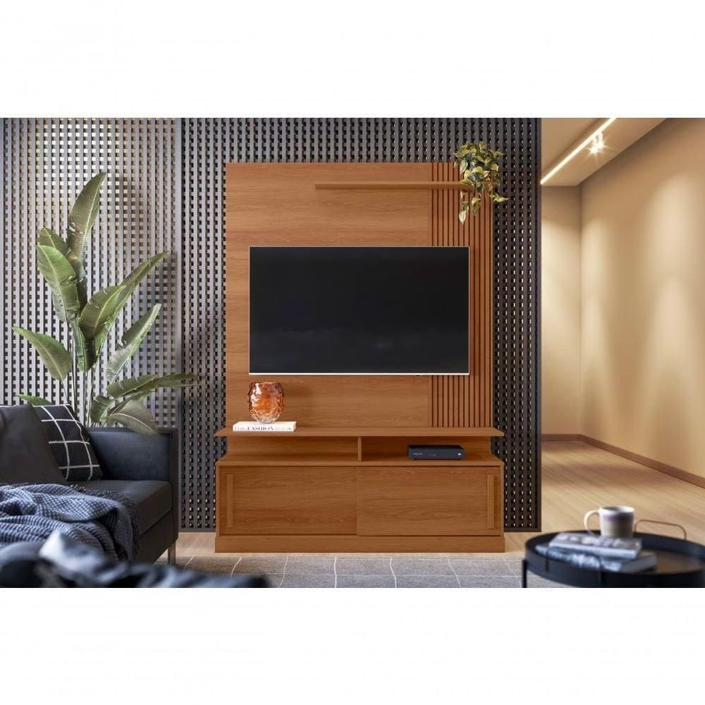 Painel Home Chicago P- Tvs Até 60`` 2 Portas C- Prateleira - Jequitiba