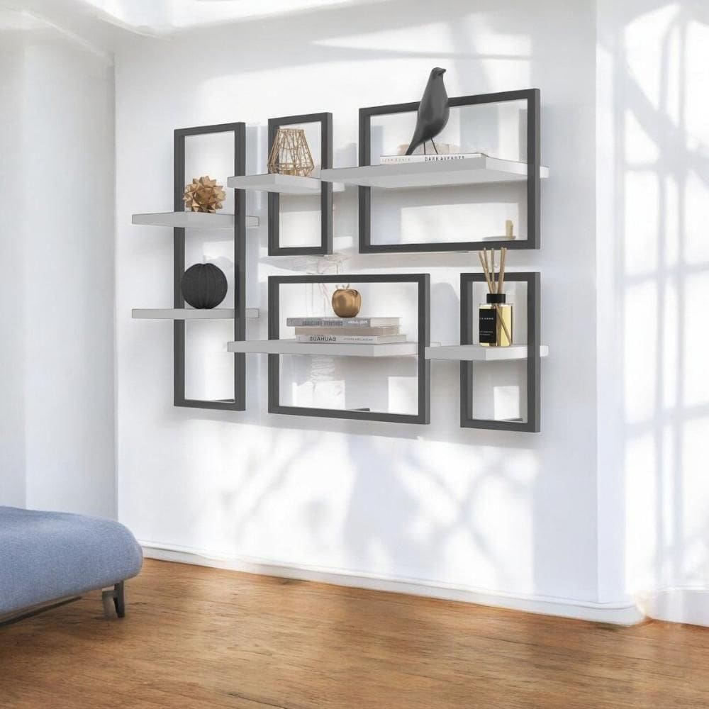 Lego De 6 Prateleiras Industrial Branco