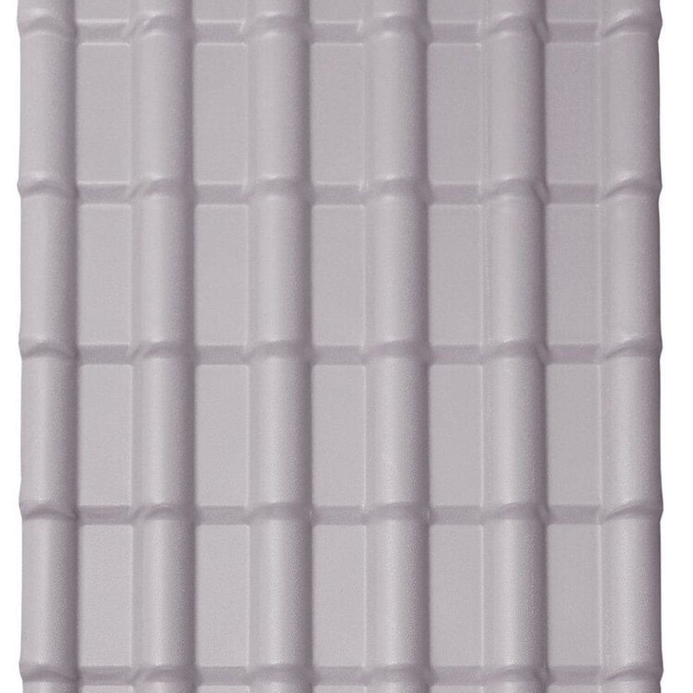 Kit com 10 Telhas Pvc Colonial 3,30m X 0,88m X 1,7mm 6 Ondas com Kit Fixação Lux Telhas Cinza