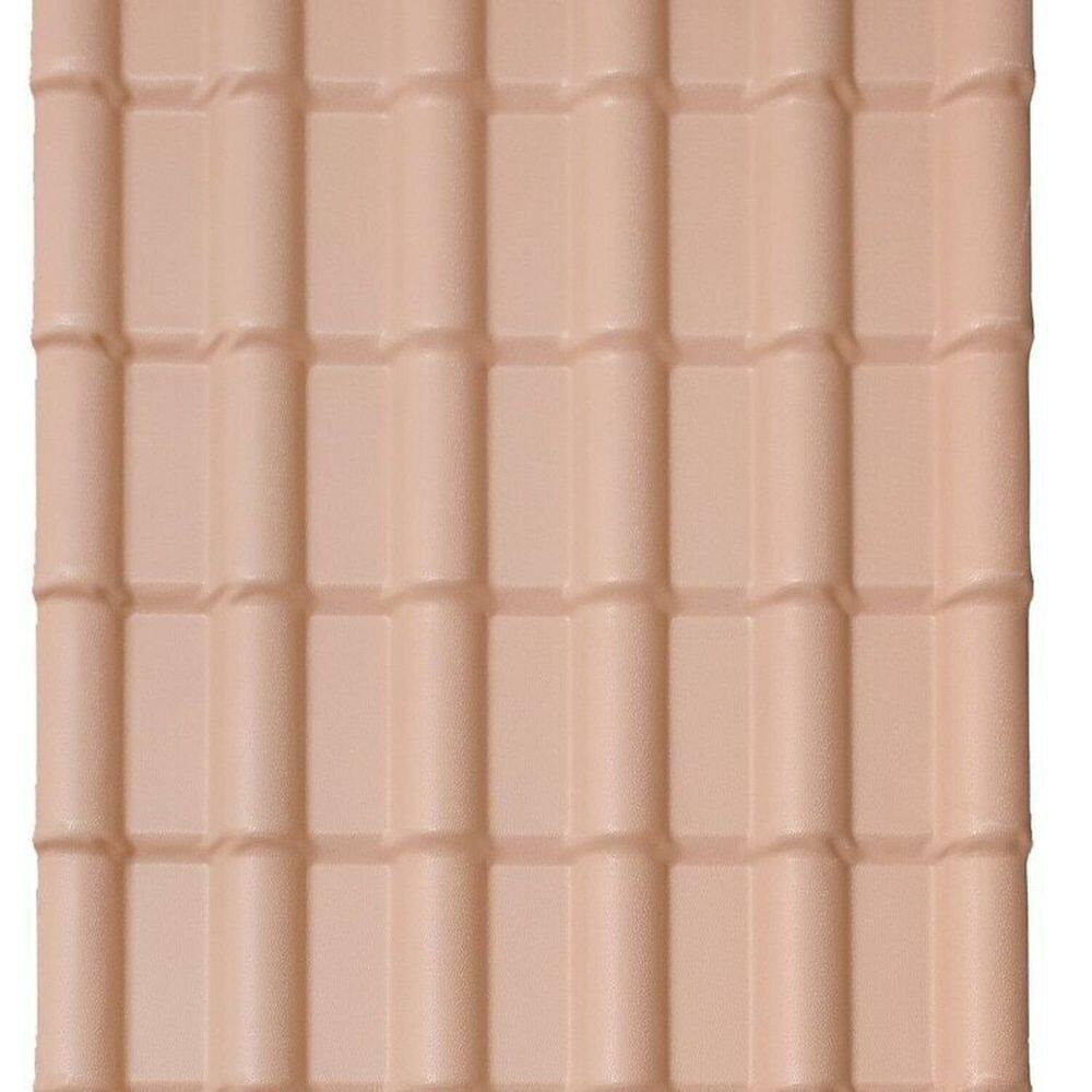 Kit com 10 Telhas Pvc Colonial 1,98m X 0,88m X 1,7mm 6 Ondas Lux Telhas Marfim