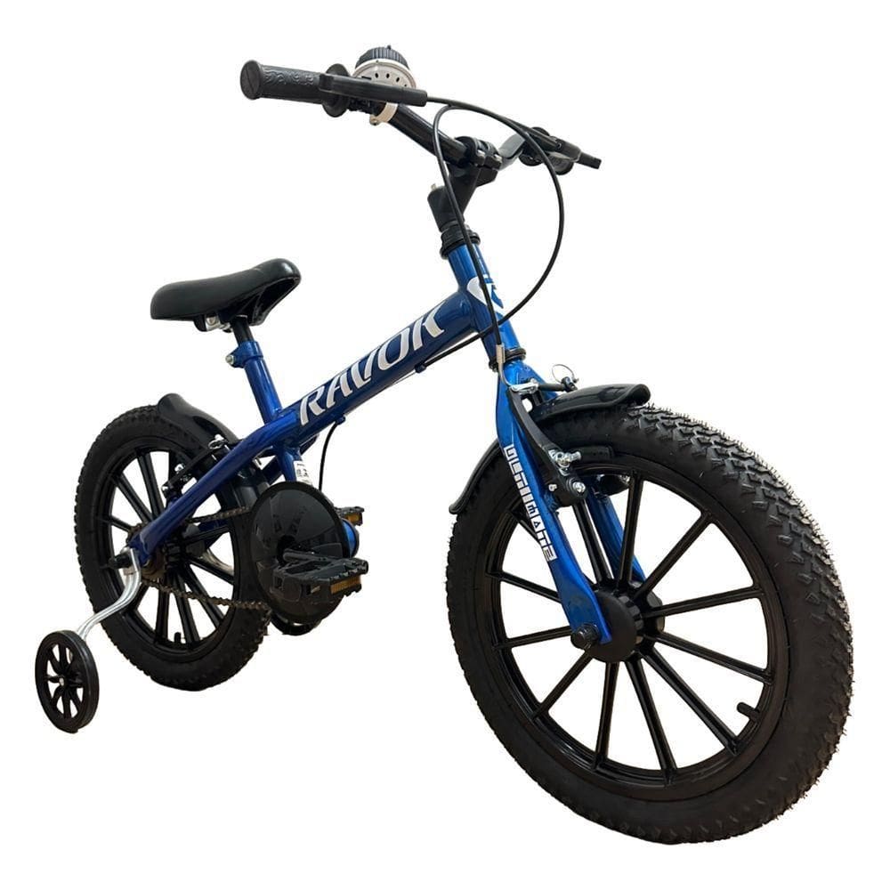 Bicicleta Aro 16 Infantil Com Rodinhas E Buzina 3 A 7 Anos Meninos Meninas Azul