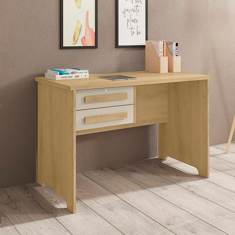 Escrivaninha/Mesa para computador Alemanha Cinamomo/Off White – RV Móveis
