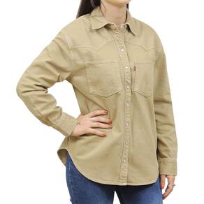 Camisa Feminina Manga Longa Bege Levi`s 38063