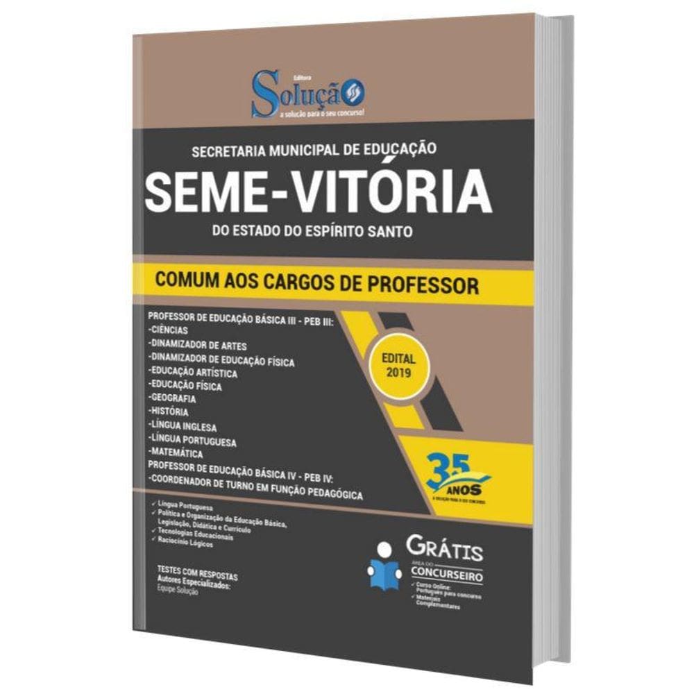 Apostila Seme-Es - 2019 - Comum Aos Cargos De Professor