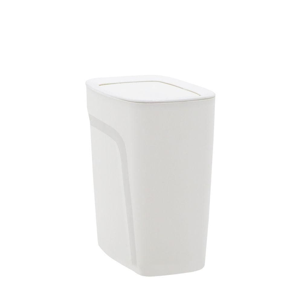 Lixeira Tramontina Compact Em Polipropileno Branco Com Tampa Basculante 8,5 L